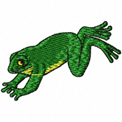 Frogs Embroidery Design 6